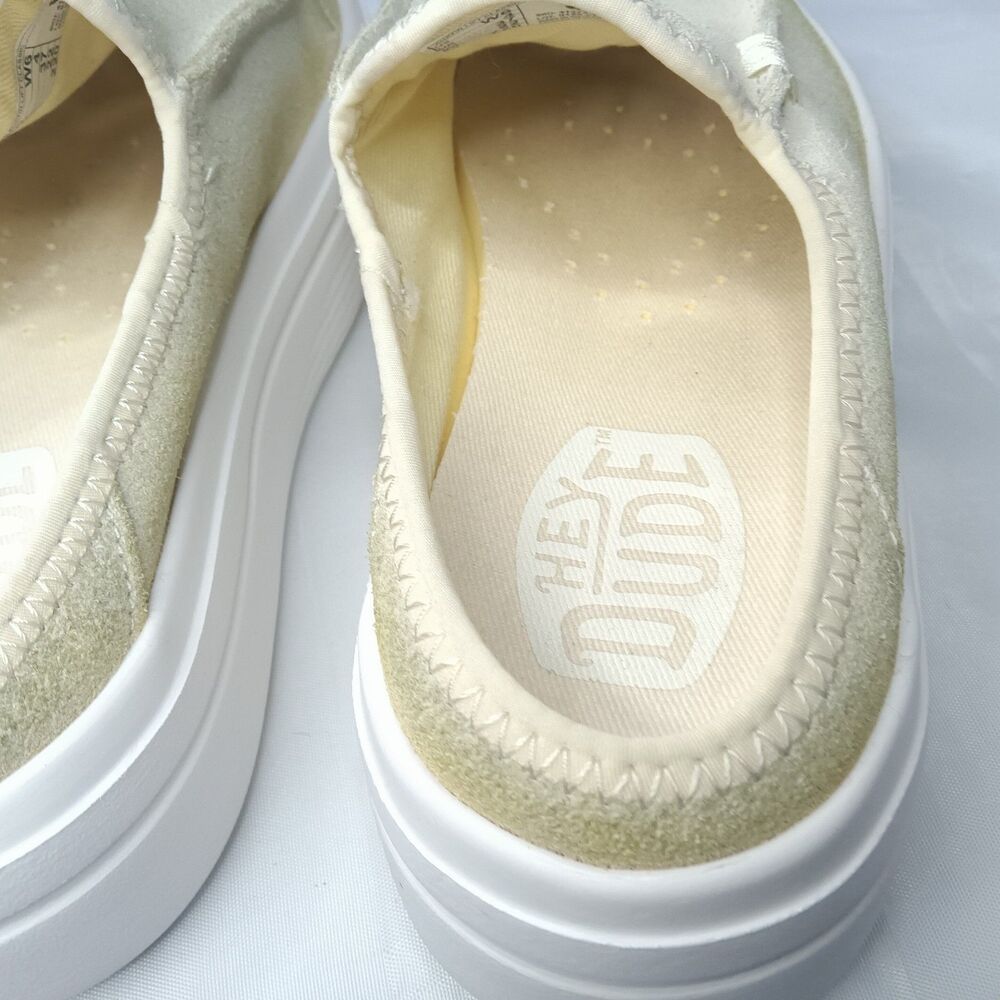 Hey Dude Austin Lift Classic Mule Shoes Women's Size 6 Custard Cream - Picture 7 of 11